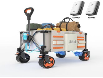Акумуляторний візок з двигуном від павербанку Litheli (2шт УМБ Litheli Power Bank 20000 mAh, 45 W в комплекті)