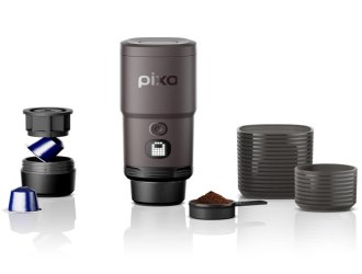 Портативна еспресо-кавоварка Wacaco Pixapresso, електрична, для меленої кави та капсул