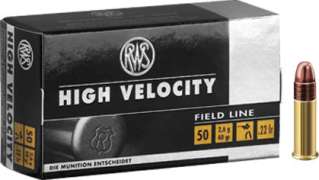 Патрон RWS High Velocity кал .22 LR пуля LRN масса 40 гр (2.6 г)