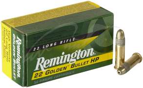 Патрон Remington Golden Bullet High Velocity кал .22 LR пуля HP масса 36 гр (2.3 г)