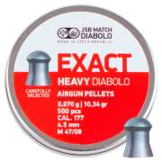 Пули пневматические JSB Diabolo Exact Heavy. Кал. 4.52 мм. Вес - 0.67 г. 500 шт/уп