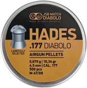 Пули пневматичсекие JSB Diabolo Hades. Кал - 4.5 мм. Вес - 0.670 г. 500 шт/уп