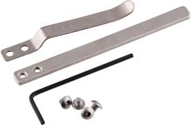 Универсальная клипса ClipDraw для скрытого ношения пистолета. Цвет - металл