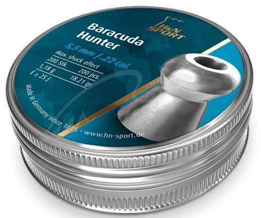 Пули пневматические H&N Baracuda Hunter. Кал. 5.5 мм. Вес - 1.18 г. 200 шт/уп