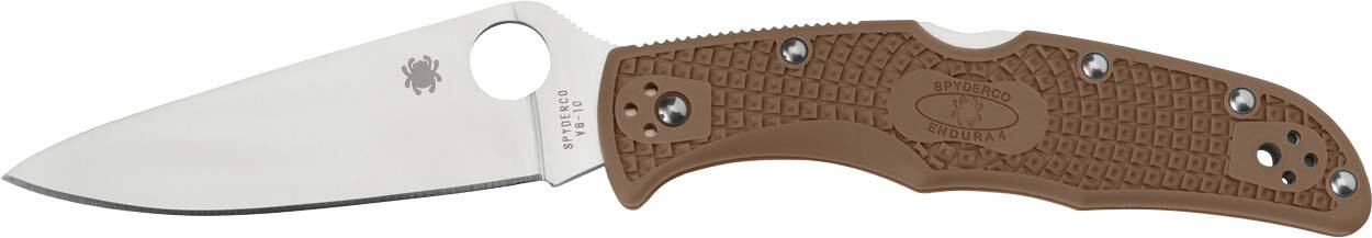 Нож Spyderco Endura4 Flat Ground. Цвет: коричневый