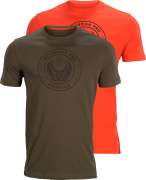 Футболка Harkila Wildboar Pro S/S. Зеленый/Оранжевый