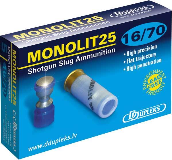 Патрон D Dupleks Monolit 25 кал. 16/70 пуля Monolit масса 25 г Патрон D Dupleks Monolit 25 кал. 16/70 пуля Monolit масса 25 г