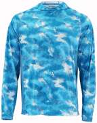 Реглан Simms SolarFlex Hoody Print ц:hex camo sky blue