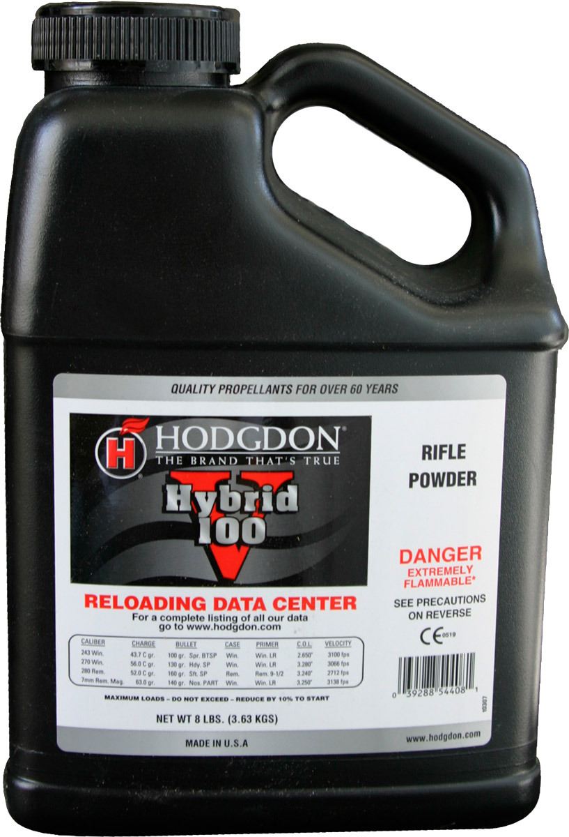 Порох Hodgdon Hybrid 100V. Вес - 3,63 кг