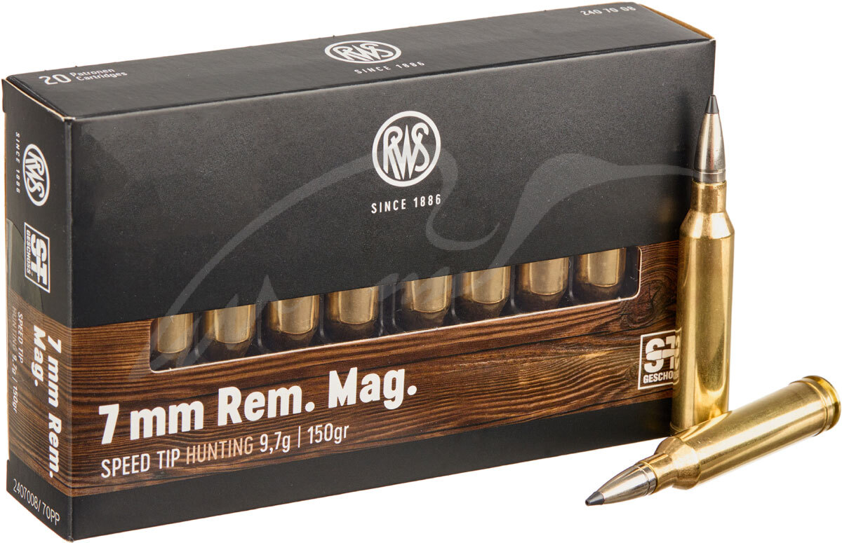 Патрон RWS кал 7mm Rem Mag пуля Speed Tip масса 9,7 г/150 гран
