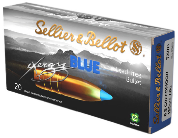 Патрон Sellier & Bellot кал. 6,5 Creedmoor пуля TXRG Blue масса 7.8 г/120 гран.Нач скорость 869 м/с