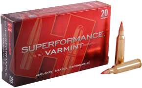 Патрон Hornady Superformance кал. 22-250 Rem пуля V-Max масса 50 гр (3.2 г)