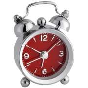 Будильник (часы аналоговые) TFA Mini-Nostalgie, Silver-red
