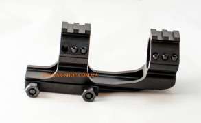 Крепление КМ-58 высокое 21мм D=25,4/30мм со смещением основной консоли и дополнительной планкой сверху