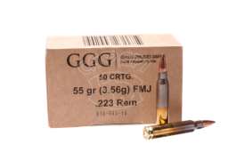 Патрон GGG .223Rem FMJ 55gr, 3.56 г