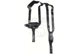 Кобура оперативна Медан Форт 17 шкіряна формована з шкіряним кріпленням та підсумком під магазин