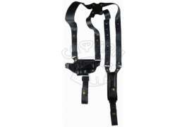 Кобура оперативна Медан Форт 17 шкіряна тришарова формована з шкіряним кріпленням та підсумком під магазин