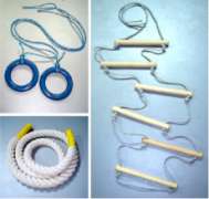 Детский навесной набор (кольца, канат, лесенка)