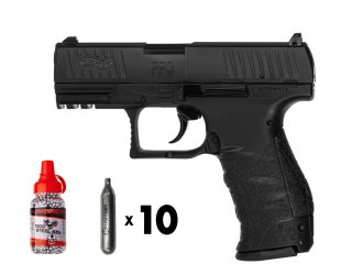 Акционный набор: Umarex Walther PPQ + Шарики Umarex Quality BBs + Баллон СО2 (10шт.)