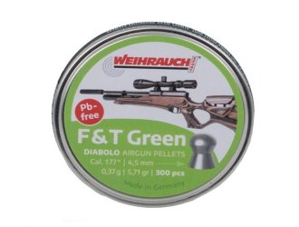 Пульки Weihrauch / H&N F&T Green 0,37гр, кал.4,5(.177) 300 шт