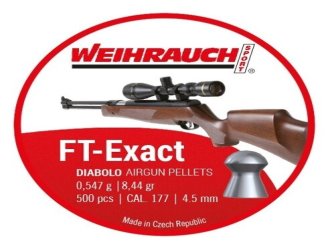 Пульки Weihrauch F&T Exact 0,547гр, кал.4,5(.177) 500 шт