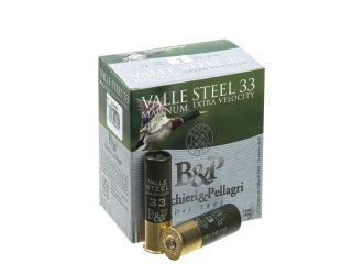 Патрон охотничий B&P VALLE STEEL MAG(стальная дробь) к.12/20/76  №5 25/250шт 33гр Патрон охотничий B&P VALLE STEEL MAG(стальная дробь) к.12/20/76  №5 25/250шт 33гр
