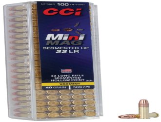 Патрон нарезной 22 LR Mini-Mag Segmented HP 40Gr (2,59 г)