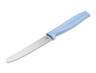 Серрейторный кухонный нож Boker Sandwich Knife, голубой