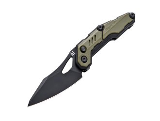 Нож Hightron Spectron, M390, GFN, зеленый, черный клинок