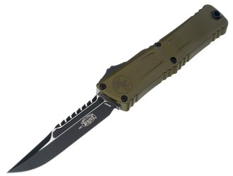 Нож Microtech Combat Troodon Gen III OTF Interceptor, черный клинок, рукоять OD green