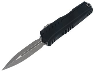Нож Microtech Cypher II D/E OTF, Apoc, черная рукоять
