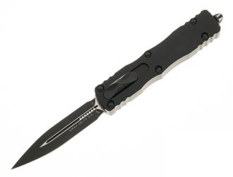 Нож Microtech Dirac Delta D/E OTF, черный клинок, черная рукоять