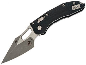 Нож Microtech Stitch Ram-Lock, fluted, Apoc, черная рукоять G10