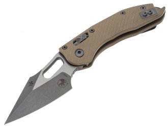 Нож Microtech Stitch Ram-Lock, fluted, Apoc, рукоять G10 tan