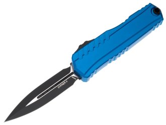 Нож Microtech Cypher II D/E OTF, черный клинок, голубая рукоять