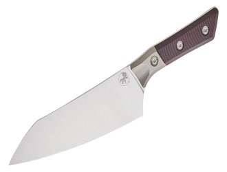Шеф-нож Microtech 8" Stonewash Standard Black Cherry G-10 с больстером