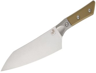 Шеф-нож Microtech 8" Stonewash Standard OD Green G-10 с больстером