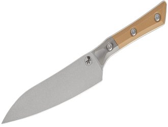 Универсальный кухонный нож Microtech Utility 6" Tan G-10 с больстеро