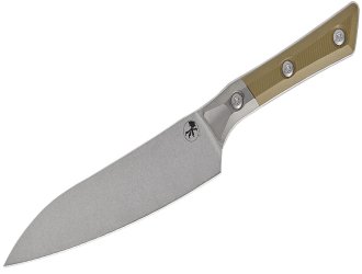 Универсальный кухонный нож Microtech Utility 6" OD Green G-10 с больстером