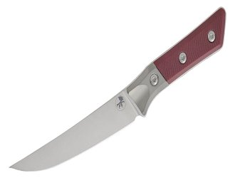 Разделочный кухонный нож Microtech Boning 6.125" Stonewash Merlot G-10 с больстером