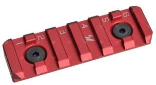 Планка Пікатінні SI 6 слотів KeyMod & M-Lok червона
