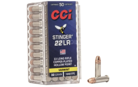 Патрон нарізний CCI STINGER 22LR, CPHP, 32GR (2,07 г)