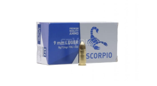 Патрон спортивний STV Scorpio 9mm FMJ Luger кал.9х19 124GR (8,04 г)