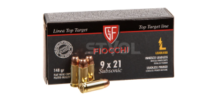 Патрони нарізні Fiocchi 9х21 Subsonic FNCP 148 Gr (9.59 г)