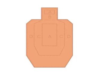 Мишень из гофрокартона 460х760 Метрична IPSC
