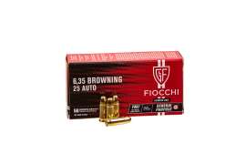 Патрони нарізні Fiocchi 6.35 Browning/25 AUTO FMJ 50Gr (3.24 г)