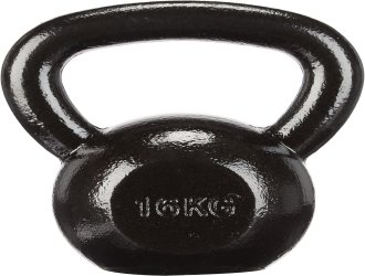 Гиря чавунна Toorx 16 кг з гумовою підставкою Black (KGV-16)